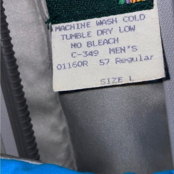 Vintage LL Bean Down Full Zip Jacket Nylon Windbreaker Coat Blue L Men USA Made  - Picture 11 of 11